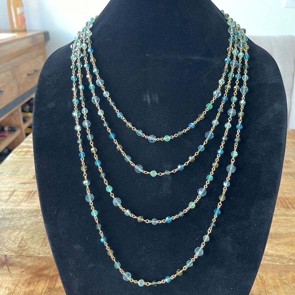 Elegant Multi-Strand Beaded Necklace